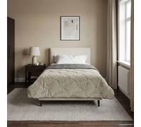 Couette d'été gris clair 135 x 200 cm en microfibre polaire respirante pour chambre à coucher facile lavable hypoallergénique et durable