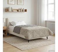 Couette d'été gris clair 140 x 220 cm en microfibre et polaire en peluche - Couette respirante pour l'intérieur - Rembourrage léger en fibres - Certifié Oeko-Tex - Facile d'entretien