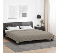 Couette d'été gris clair 220 x 200 cm microfibre légère respirante avec motif matelassé lavable en machine certifiée Oeko-Tex Standard 100 pour chambre à coucher et climat chaud