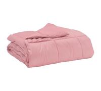 Couette d'été rembourrée, rose, 200 x 200 cm, en microfibre, respirante, légère, lavable, hypoallergénique, durable, pour chambre à coucher, climat chaud