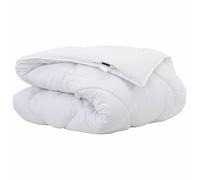 Couette d'hiver blanche 200 x 135 x 5 cm en microfibre de polyester avec rembourrage, couette respirante pour les nuits froides, couverture lavable, idéale comme couette et couette toute l'année