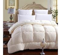 Couette D'hiver, Couverture En Cachemire épais D'hiver, Couverture D'agneau D'hiver, Couverture Lourde Pour Lit Double En Hiver, Couverture Pour La Literie à La Maison. (Blanc,180 x 220 cm 3.1 kg)