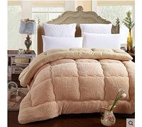 Couette D'hiver, Couverture En Cachemire épais D'hiver, Couverture D'agneau D'hiver, Couverture Lourde Pour Lit Double En Hiver, Couverture Pour La Literie à La Maison. (Chameau,220 x 240 cm 4.1kg)