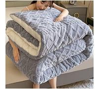 Couette d'hiver de luxe en flanelle polaire à 3 couches, super chaude et épaisse en velours pelucheux, couverture lourde double face pour un confort douillet