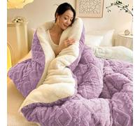 Couette d'hiver douce et moelleuse en polaire d'agneau épaisse, sans couverture, pour un froid extrême, couverture en polaire moelleuse double face pour des nuits confortables, 003, 150 x 200 cm, 3 kg
