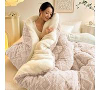 Couette d'hiver douce et moelleuse en polaire d'agneau épaisse, sans couverture, pour un froid extrême, couverture en polaire moelleuse double face pour des nuits confortables, 003, 150 x 200 cm, 3 kg