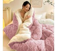Couette d'hiver douce et moelleuse en polaire d'agneau épaisse, sans couverture, pour un froid extrême, couverture en polaire moelleuse double face pour des nuits confortables, 003, 150 x 200 cm, 3 kg