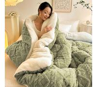 Couette d'hiver douce et moelleuse en polaire d'agneau épaisse, sans couverture, pour un froid extrême, couverture en polaire moelleuse double face pour des nuits confortables, 003, 150 x 200 cm, 3 kg