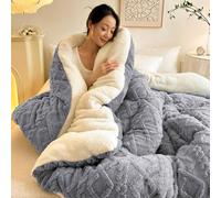 Couette d'hiver douce et moelleuse en polaire d'agneau épaisse, sans couverture, pour un froid extrême, couverture en polaire moelleuse double face pour des nuits confortables, 003, 150 x 200 cm, 3 kg