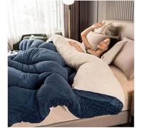 Couette d'hiver épaisse et chaude en laine d'agneau pour lit double, utilisation à la maison ou à la chambre à coucher