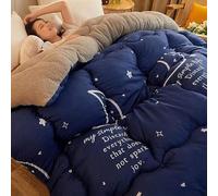 Couette d'hiver nordique chaude en velours d'agneau et cachemire, parure de lit double épaisse pour un confort douillet