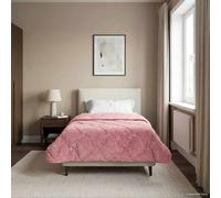 Couette d'hiver rose 140 x 220 cm en microfibre et polaire en peluche respirante douce pour les nuits froides, lavable en machine, légère et chaude