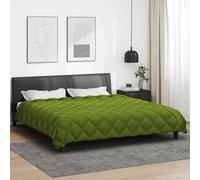 Couette d'hiver verte 240 x 260 cm en microfibre, couette avec rembourrage en polyester, respirante, facile d'entretien, hypoallergénique, certifiée Oeko-Tex pour les nuits chaudes