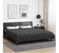 Couette d'hiver VIDAXL 240 x 260 cm microfibre anthracite matelassée - Oeko-Tex