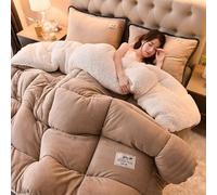 Couette Double Face Épaisse Et Chaude En Tissu De Velours D'agneau, Cachemire - Noyau D'hiver, Couverture En Cachemire (Beige, 1.8x)