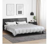 vidaXL Duvet d'été simple Argenté 220 x 260 cm Satin et Microfibre