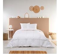 Bleu Calin Couette Naturelle Été Légère et Gonflante 90% Duvet de Canard - Enveloppe 100% Percale de Coton - 260x240cm