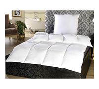 Couette/édredon piqué en duvet et plumes, garni(e) de 50 % de duvet et de 50 % de plumes - Couverture certifiée Oeko-Tex - 135 x 200 cm - Agréable, douce et confortable (avec oreiller en plumes de 80 x 80 cm), Coton, mit Federkissen 80x80cm