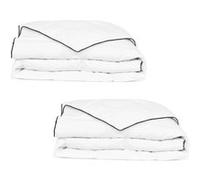 Couette en duvet d hiver 2 pcs 135 x 200 cm Blanc G