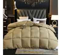Couette en Duvet De Plumes D’oie, Couette Chaude Toutes Saisons, Couette Moelleuse, Couette en Duvet Moelleux, Couette Ultra-Douce, Couette Légère D’hôtel De Luxe, M, 220x240cm(4kg)