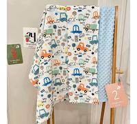 Couette En Polaire Épaisse Pour,Couverture Double Face Pour Bébé,Emmailloter Les Enfants,Dessin,Doux Et Confortable - Type Car-75x120cm