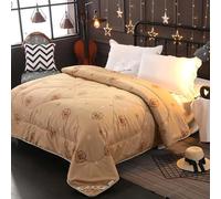 Couette épaisse de couleur unie, rembourrage en poils de chameau super doux, literie tendance imprimée lavable, légère et chaude