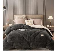 Couette épaisse et chaude au lait d'hiver, couette double taille for toutes les saisons, couette en cachemire, lavable en machine, for la maison, la chambre à coucher ( Couleur : Grey , Size : 220x240