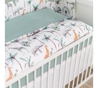 Couette Et Oreiller Enfant - Prêt À Dormir Safari Safari, Vert, Gris, Blanc 100X140