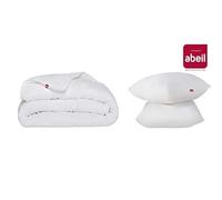 Couette et oreillers - ABEIL - 220 x 240 cm - 2 oreillers 60 x 60 cm - Blanc - Tempérée