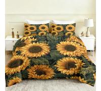Couette Été 140x200 Tournesols Couette sans Housse Fleurs Jaunes Rustique