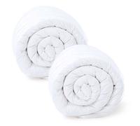 Amazinggirl Couette 200x140 cm - edredon été 1 ou 2 Personne et couettes pour lit sans Housse Parure: 2 X Couette Blanche en Microfibre140 x 200 cm Oeko-Tex