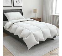 Couette FULDA Blanc 90% duvet de canard Duvet d'hiver en Literie coton vidaXL vi