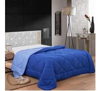 Couette En Microfibre Bicolore 240x200cm Bleu Herzberg Hg2420bco-Blue