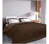 Couette hiver 140x200 cm COCOON BICOLORE Chocolat/Moka garnissage fibre polyester 400g/m2