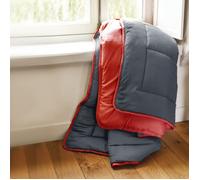 Couette hiver 200x200 cm COCOON BICOLORE Gris/Rouge garnissage fibre polyester 400g/m2