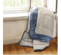 Couette hiver 200x200 cm COCOON BICOLORE Petrole/Mastic garnissage fibre polyester 400g/m2