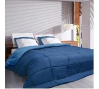 Couette Hiver 240x220 Cm Cocoon Bicolore Bleu Gitane/Azur Garnissage Fibre Polyester 400 G/M2