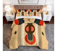 Couette Imprimée 140 x 200 cm Minimalisme Guitare Lignes Couette sans Housse 4 Saisons, Microfibre Douce et Respirante édredon pour Enfant Adulte Decoration Chambre, Beige