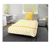 Couette imprimée 140x200 cm POIS jaune