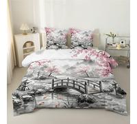 Couette Imprimée 140x200 Sans Housse Floral et Feuille - Couette 1 Personne 4 Saisons Reversible,Douce Respirante,Légère et Chaude,Botanique Édredon pour Lit Simple Enfants,Chambre Fille Garqon S4