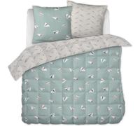 Couette imprimée 240x220 cm + 2 taies d'oreiller 60x60 cm Coton imprimé Petits PAPIERS