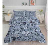 Couette Imprimée 240x260 Rose Couette 4 Saisons, Couette Imprimée 2 Personnes, Couette Tempérée Couette sans Housse Douce et Confortable et 2 Taie d'oreiller 65x65 cm, Lavable en Machine