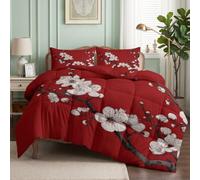 Couette Imprimée 4 Saisons 240x260cm Flore Botanique Fleurs Prunier Blanc