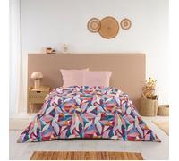 Bleu Calin Couette Imprimée Chaude Imna 220x240cm Lit 2 Places - Microfibre - Édredon 400g/m² - Fabriqué en France - Multicolore