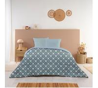 Bleu Calin Couette Imprimée Chaude Melinda 140x200cm Bleu Marine/Bleu Clair