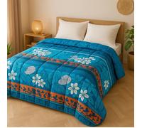 Couette Imprimée double face Végétal - 220 x 240 - MI SAISON - MORTREUX