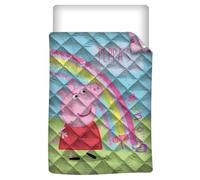 Couette imprimée Enfant - Peppa Pig - 140x200 cm - Polyester - Lavable en machine - 300 Gsm