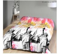 Couette imprimée - MORTREUX - New-York - 220x240 cm - Légère - Microfibre