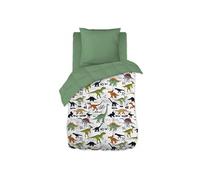 AltoBuy MEZO - Couette Imprimée Motifs Dinosaures 140x200 cm + 1 Taie d'oreiller 60x60 cm