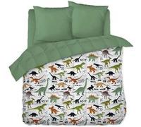 Couette Imprimée Motifs Dinosaures 240x220 cm + 2 Taies d'oreiller 60x60 cm - MEZO - ALTOBUY Blanc G